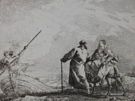 The Holy Family Reaching a River