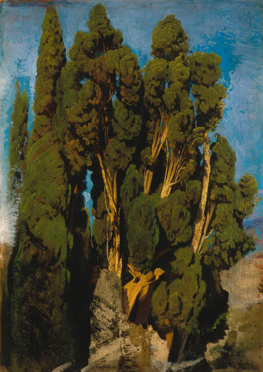 Cypresses at the Parc of Villa d'Este in Tivoli