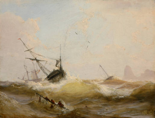Seascape, Ships on a Stormy Sea