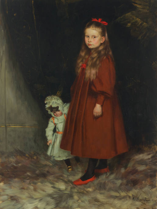 Portrait of Marie-Jeanne Jernberg with a Doll