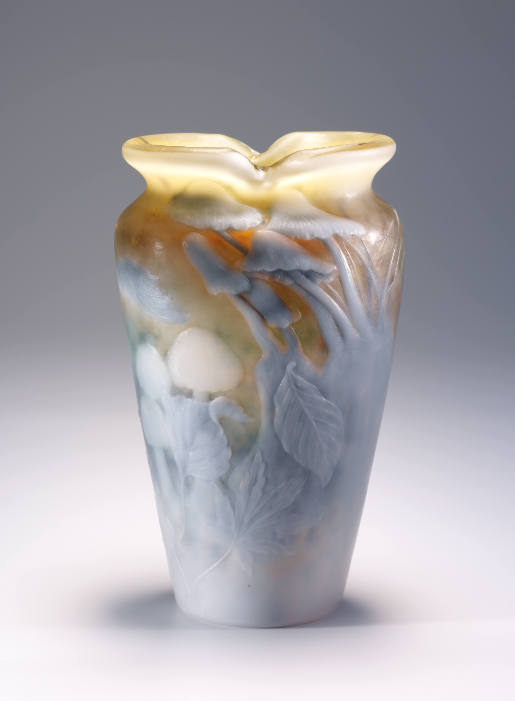 Vase with forest floor decoration