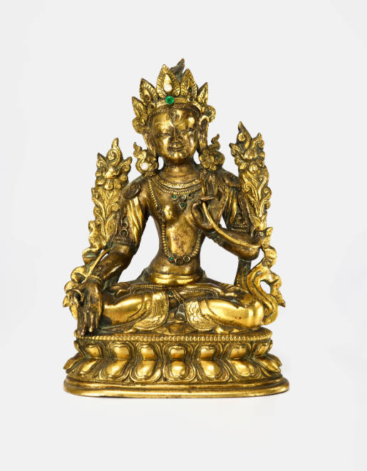 White Tara on a double lotus base