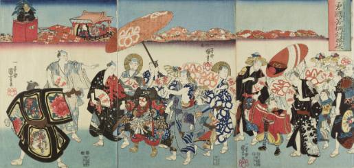 Journeymens Procession from the brave Kuniyoshi's "Blueflowerstudio"