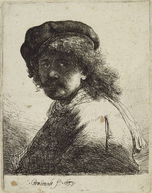 Self-Portrait with Scarf