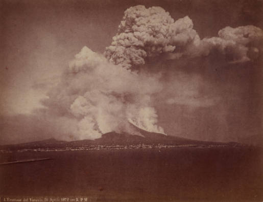 Blick auf den Ausbruch des Vesuvs 26. April 1872