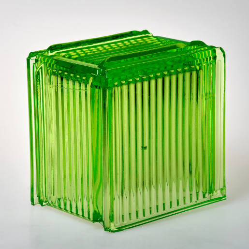 Grüner Glasbaustein aus der Vera-Lux-Serie