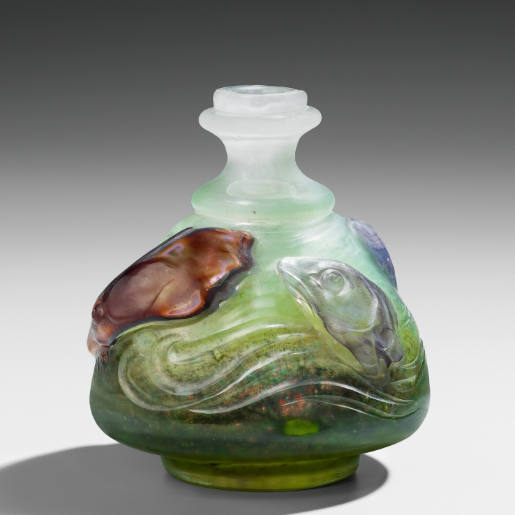 Vase with freshwater fish
