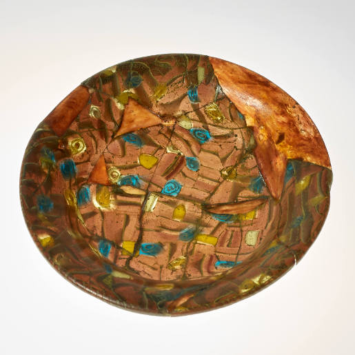 Mosaic glass plate