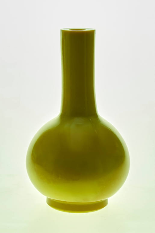 Yellow long-necked bottle