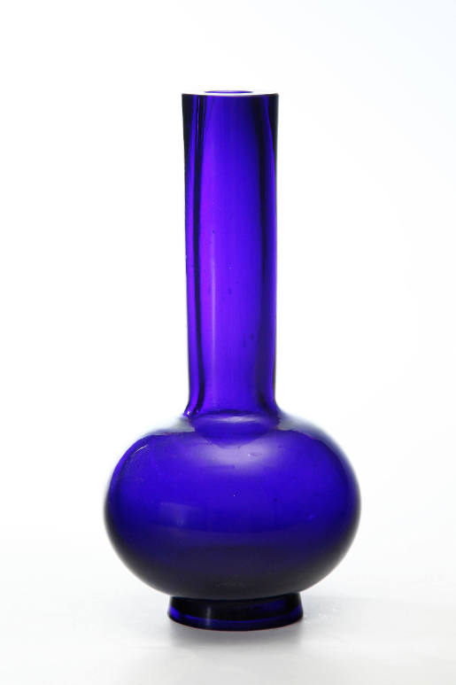 Blue long-necked bottle