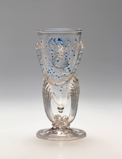 Decorative goblet with forget-me-nots