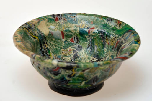 Mosaic glass bowl (patella-bowl, acetabulum)