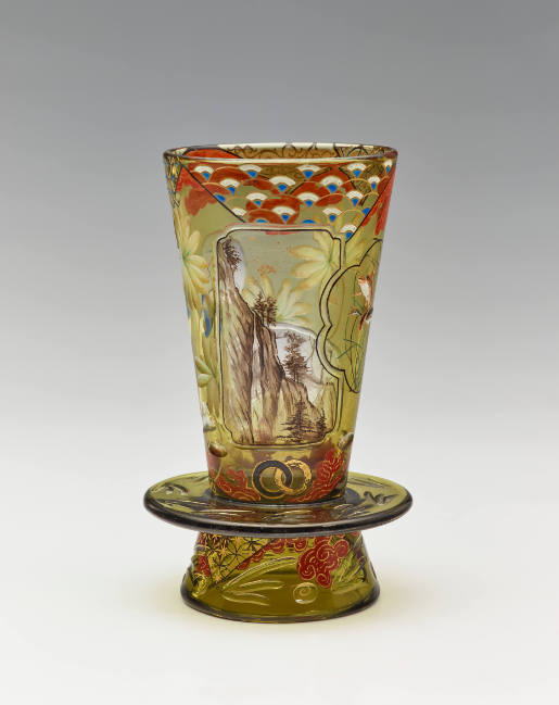 Vase with Asian-inspired decoration