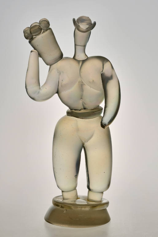 Glass figure, bearer of a fruit basket from the "Contadini" series