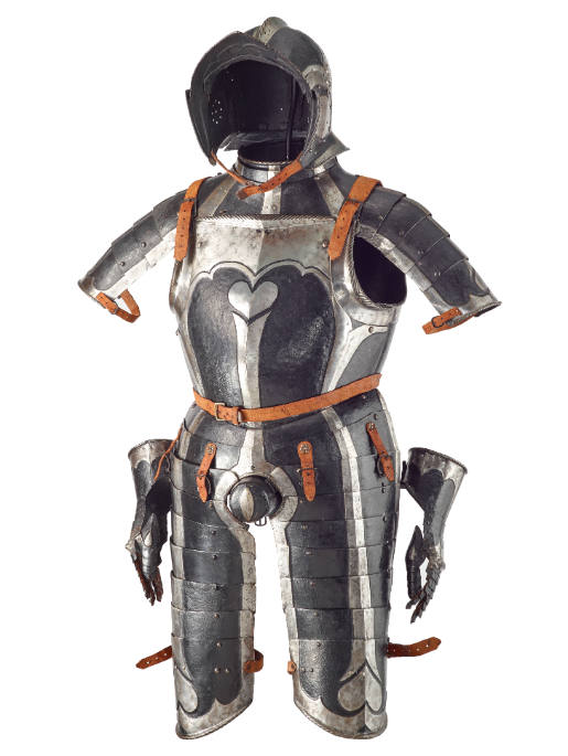 Half armor with heart decoration