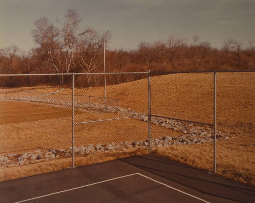 Hillside Viewed Trough Fence, North End Play Field, Kingston, RI