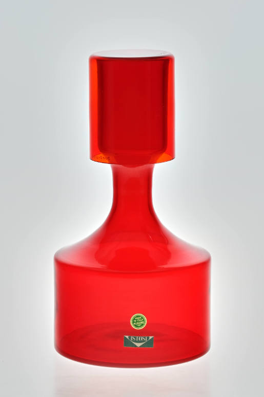 Rote Wassergarnitur (Karaffe mit Stülpbecher)