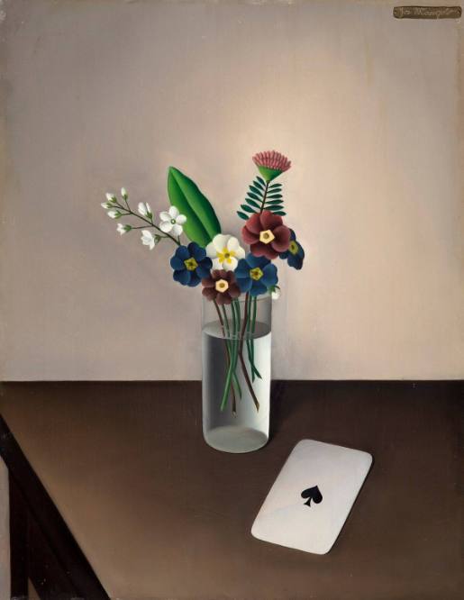 Floral Still Life with Playing Card