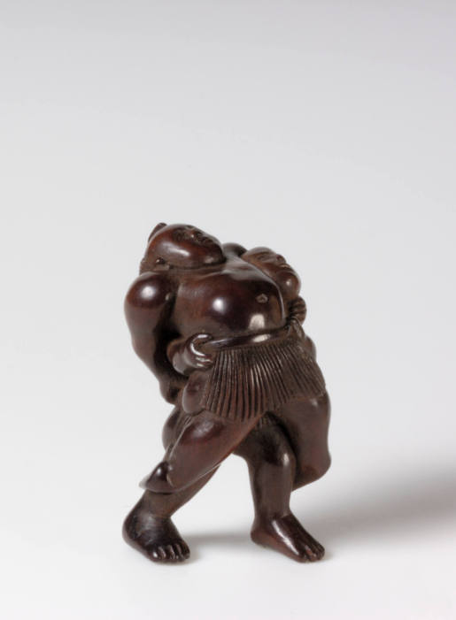 Netsuke, zwei Sumo-Ringer