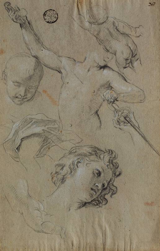 Studies on the angel with sword