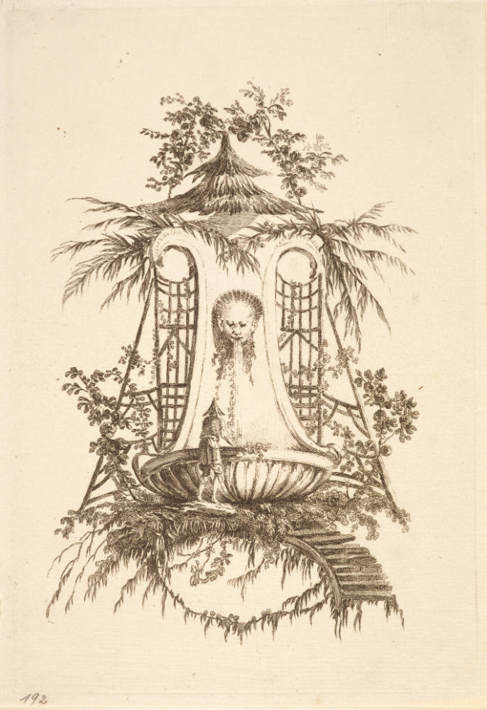 Folge von sechs chinesischen Brunnen