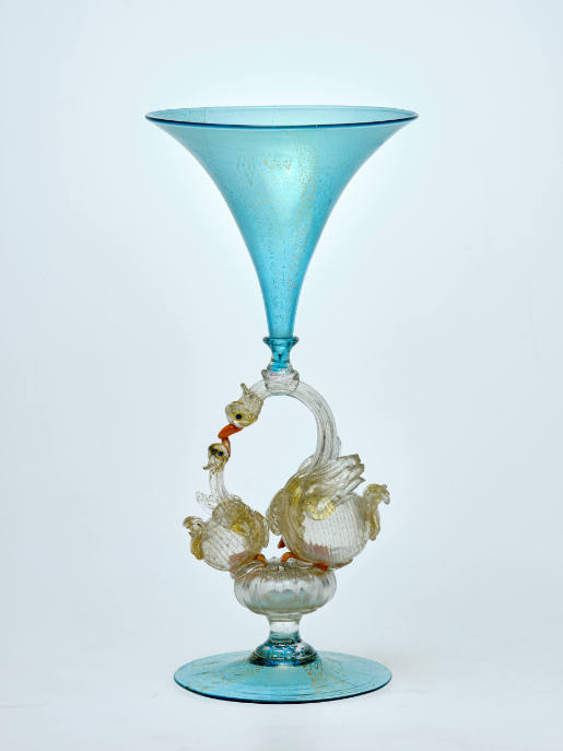 Decorative chalice with two swans