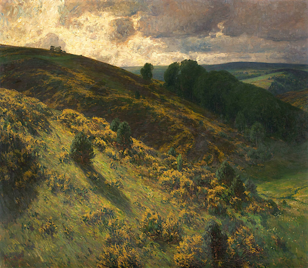 Fritz von Wille, Eifelgold (Schleidener Tal in der Ginsterblüte), 1904, Kunstpalast, Düsseldorf…