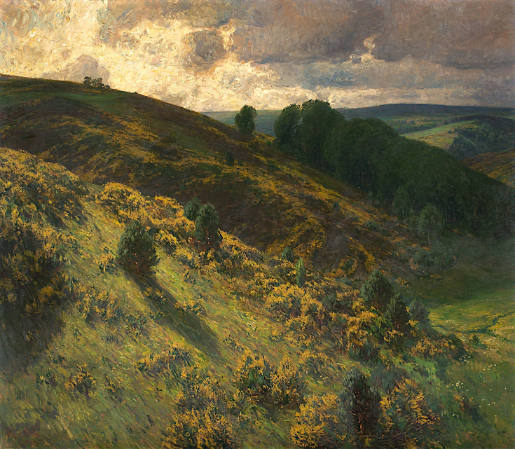 Fritz von Wille, Eifelgold (Schleidener Tal in der Ginsterblüte), 1904, Kunstpalast, Düsseldorf…