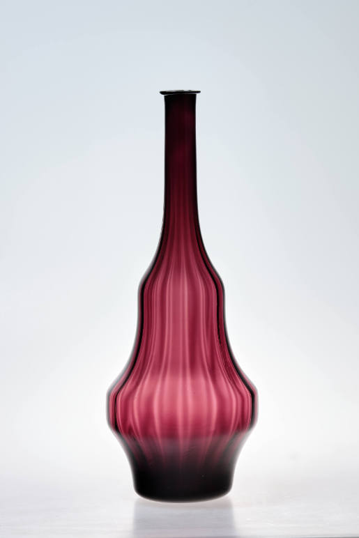 Violet-coloured bottle vase