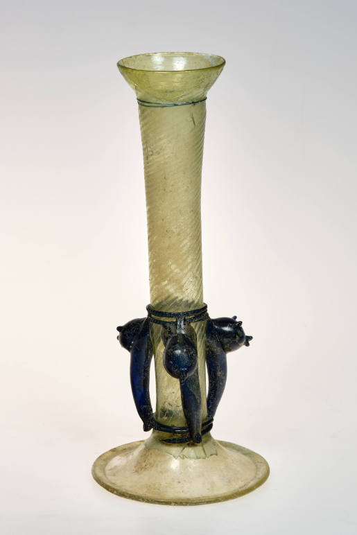 "Stangenglas" (pole glass) with applied animal heads