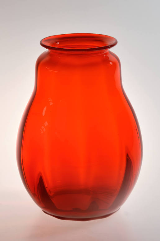 Orange-coloured vase