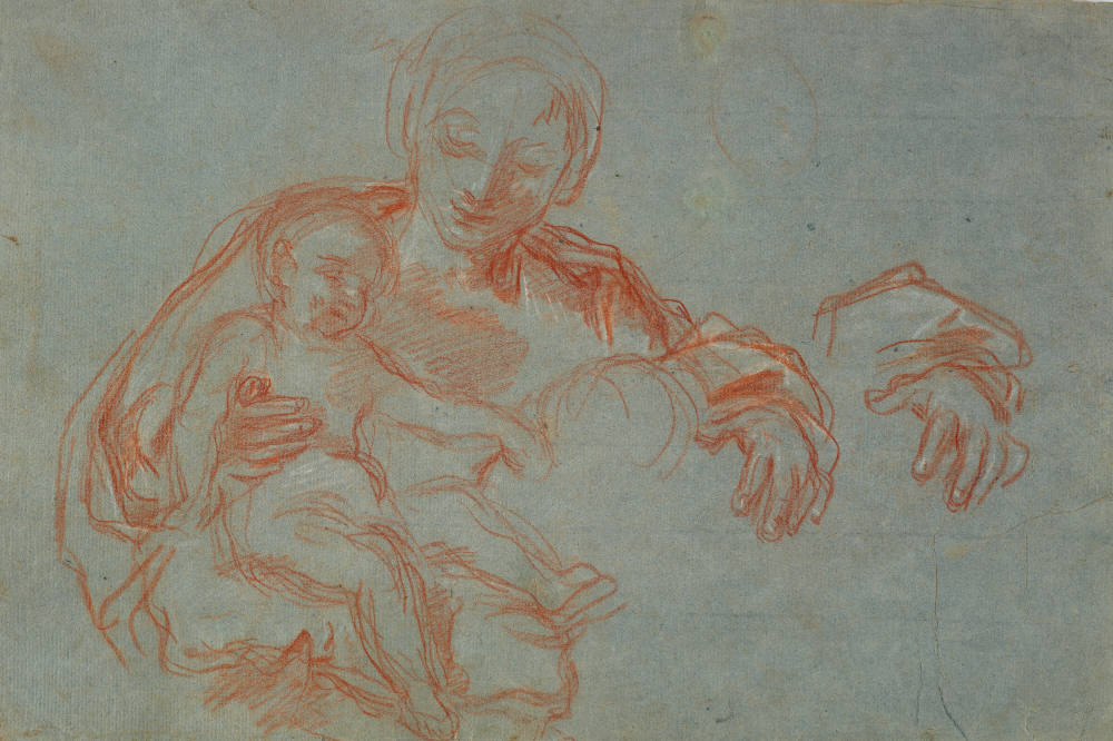 Studien zum Gemälde "Maria mit dem Jesusknaben, Johannes und Elisabeth"