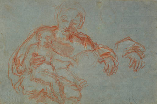 Studies on the painting “Mary with the infant Jesus, John, and Elizabeth”