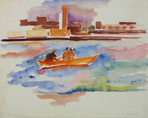 Rowboat infront of the GeSoLei