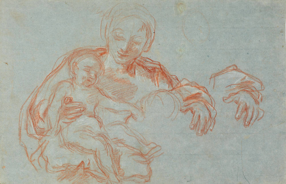 Studien zum Gemälde "Maria mit dem Jesusknaben, Johannes und Elisabeth"