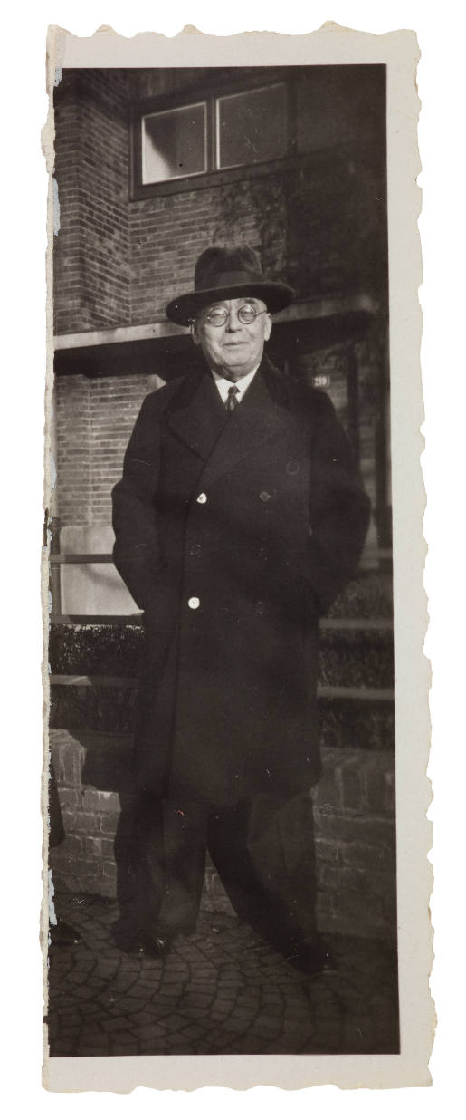 Trimmed Edge of a Photograph (Man with Hat)