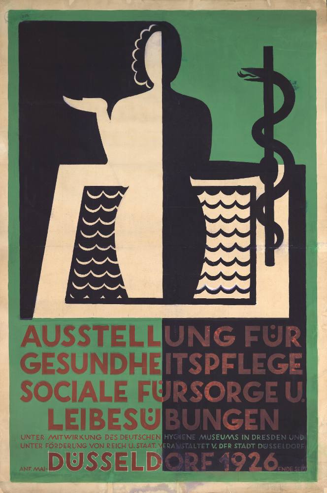 Plakatentwurf zur Ausstellung „Gesundheitspflege, Soziale Fürsorge, Leibesübung“ (GeSoLei)