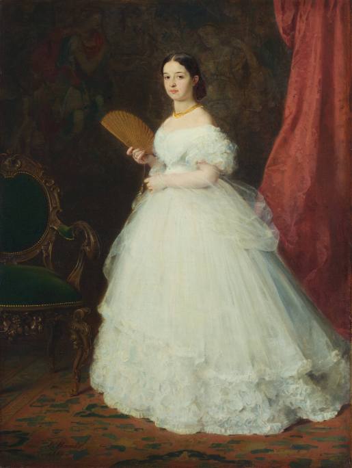 Ludwig Knaus, Bildnis Frau Sußmann-Hellborn, 1863, Kunstpalast, Düsseldorf, M 4298