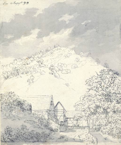 Farmhouses on a Mountainside